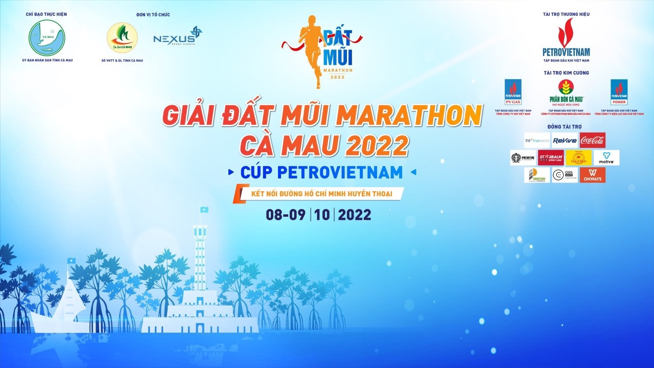 Giải "Ðất Mũi Marathon Cà Mau 2022 - Cúp Petrovietnam" sẵn sàng khởi tranh