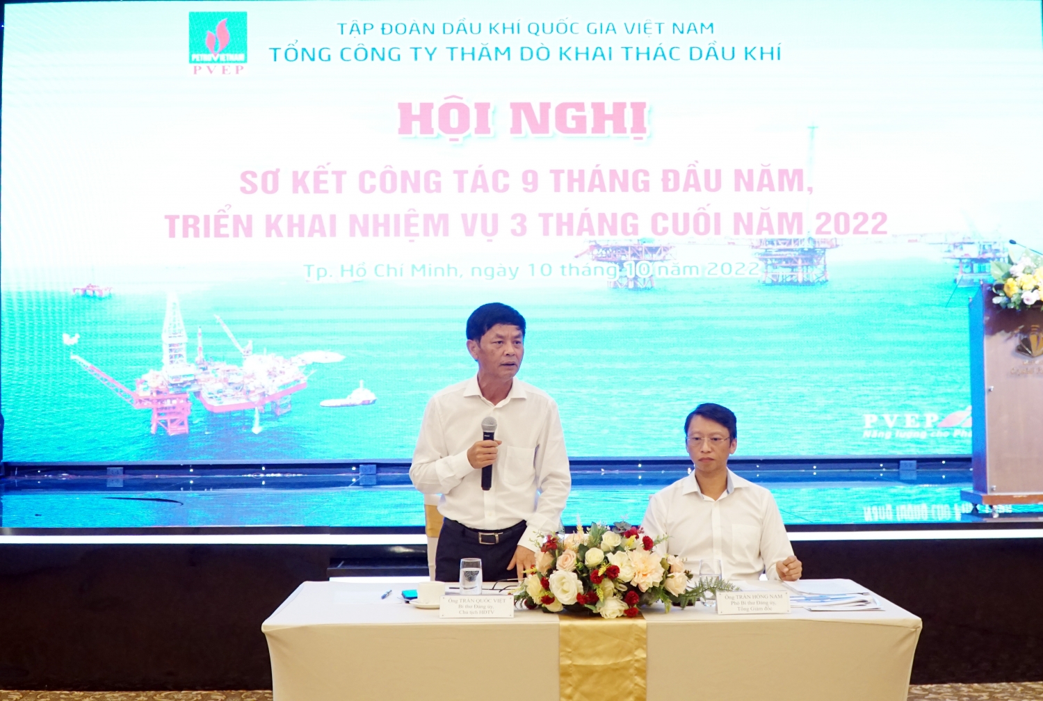 Chủ tịch HĐQT PVEP Trần Quốc Việt phát biểu chỉ đạo