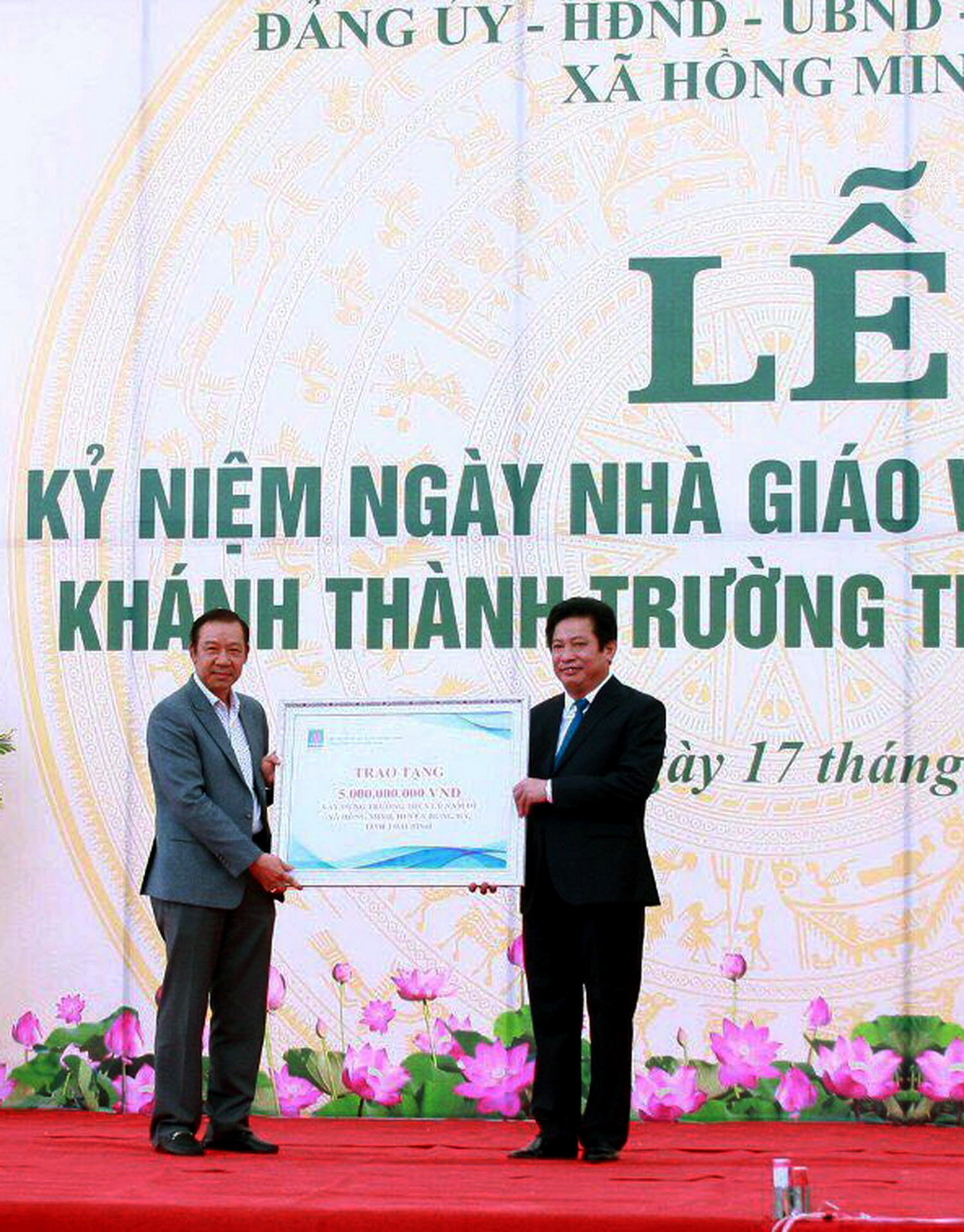 pv gas tham gia tai tro 5 ty xay truong hoc o thai binh