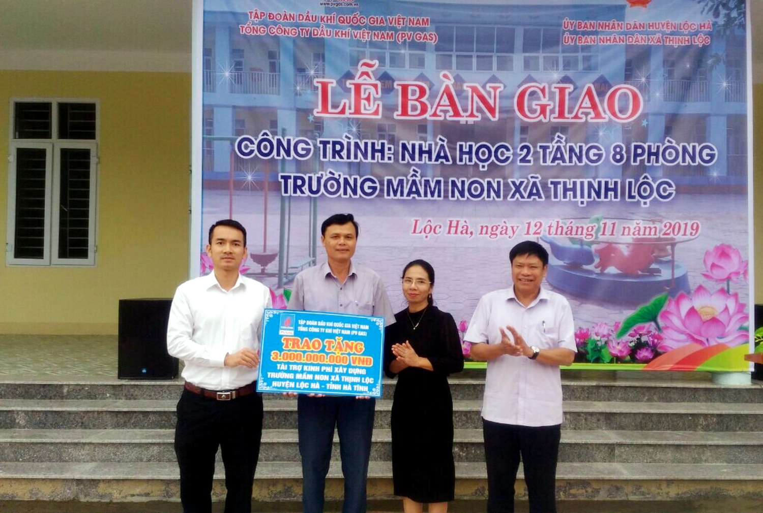 PV GAS tham gia tài trợ 3 tỷ đồng xây trường mầm non ở Hà Tĩnh