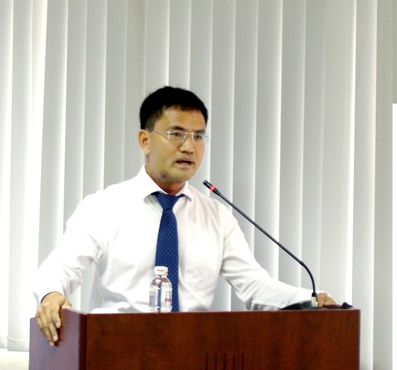 Ông Trần Văn Dưỡng – Tân Tổng Giám đốc PETEC phát biểu tại buổi lễ