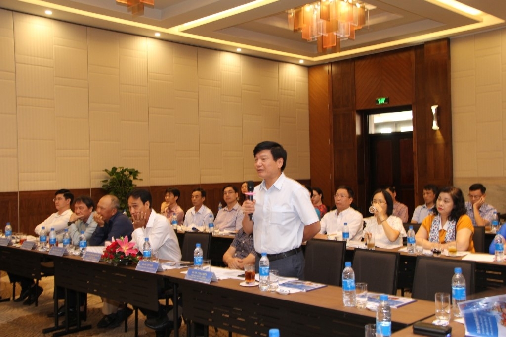 Đồng chí Lê Anh Chiến – Phó trưởng ban Truyền thông và Văn hóa doanh nghiệp Tập đoàn Dầu khí Việt Nam phát biểu trao đổi ý kiến tại Hội thảo