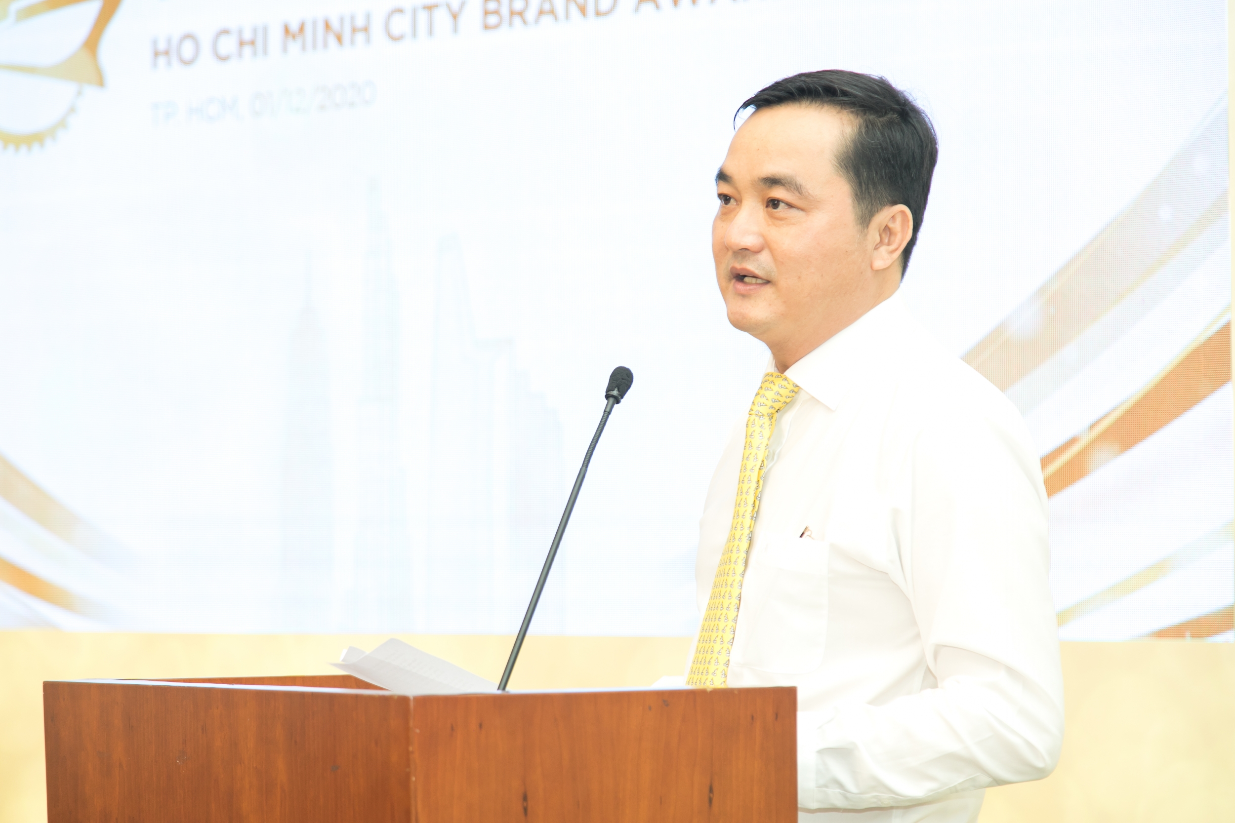 Ông Bùi Tá Hoàng Vũ - Giám đốc Sở Công thương TPHCM phát biểu tại chương trình