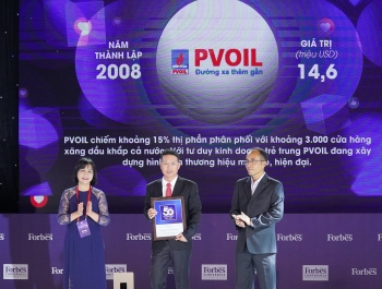 PVOIL được vinh danh 50 thương hiệu dẫn đầu năm 2020 do Forbes Việt Nam bình chọn