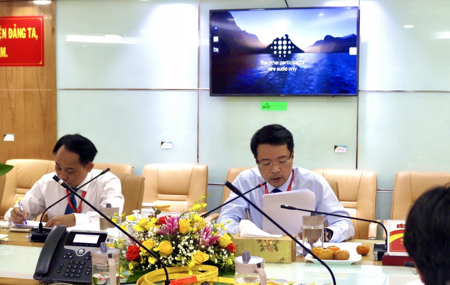 Đồng chí Nguyễn Thành Minh, Bí thư Đảng bộ, Quyền Giám đốc KĐN điều hành Hội nghị