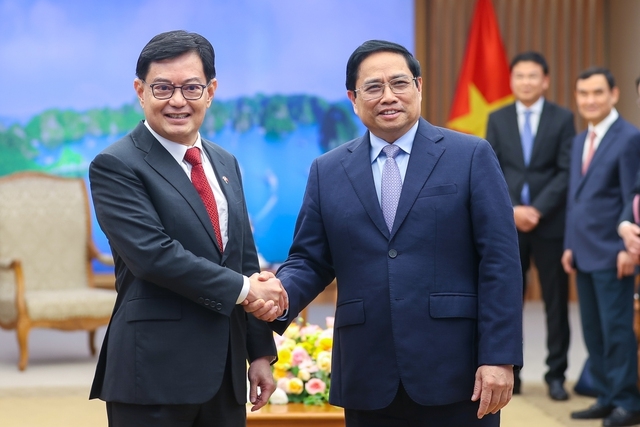 Thủ tướng Chính phủ Phạm Minh Chính tiếp Phó Thủ tướng Singapore Vương Thụy Kiệt