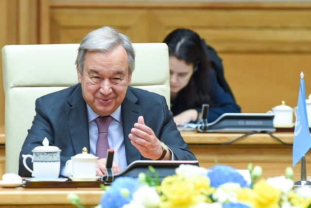 Thủ tướng Chính phủ Phạm Minh Chính tiếp Tổng Thư ký Liên hợp quốc Antonio Guterres
