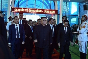 Những hình ảnh đầu tiên của Chủ tịch Triều Tiên Kim Jong-un tại Việt Nam