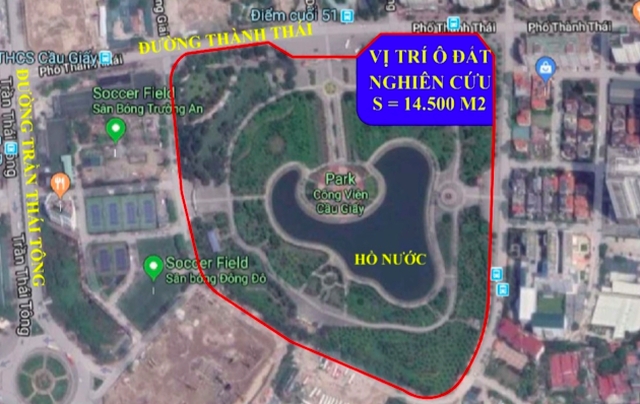 Hà Nội: Đề xuất xén đất Công viên Cầu Giấy làm bãi xe ngầm