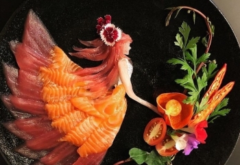 Nghệ thuật từ… sashimi