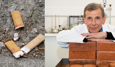 Chế tạo gạch xây dựng từ… đầu lọc thuốc lá
