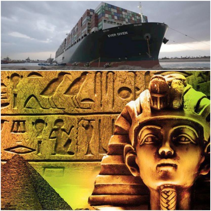 Tắc nghẽn kênh đào Suez làm dấy lên lời đồn về lời nguyền của Pharaoh
