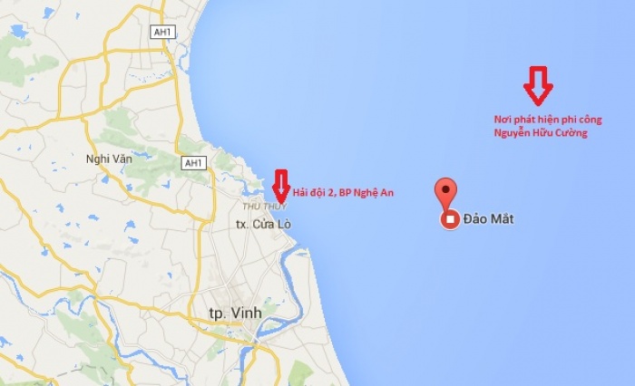 Ngư dân Nghệ An phát hiện phi công Trần Quang Khải trên biển