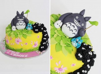 ​Tạo hình Totoro dễ thương trên bánh ngọt