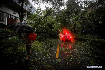 Siêu bão Mangkhut đổ bộ Trung Quốc