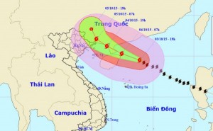 Bão Mujigae di chuyển nhanh, giật cấp 14-15