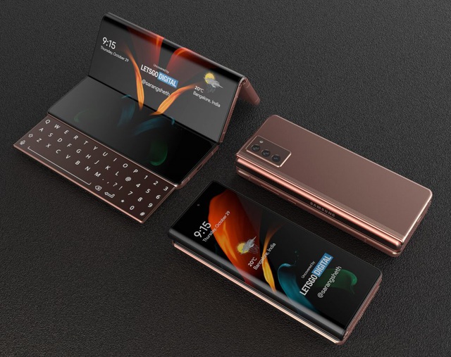 Độc đáo ý tưởng smartphone màn hình gập với bàn phím trượt của Samsung - 8