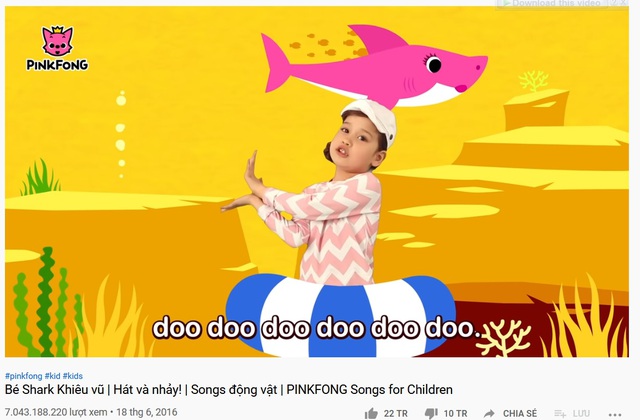 “Hạ gục” Despacito, Baby Shark trở thành video có lượt xem cao nhất Youtube - 1