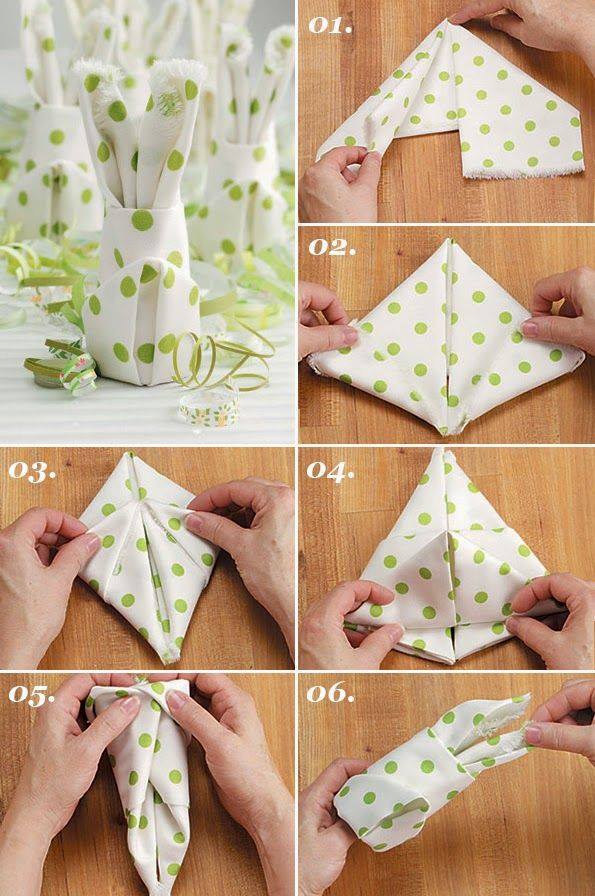 10 cách gấp khăn ăn đơn giản mà đẹp
