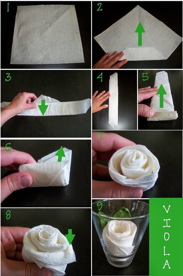 10 cách gấp khăn ăn đơn giản mà đẹp