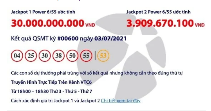 Một người Hà Nội trúng hơn 53 tỷ đồng xổ số Vietlott