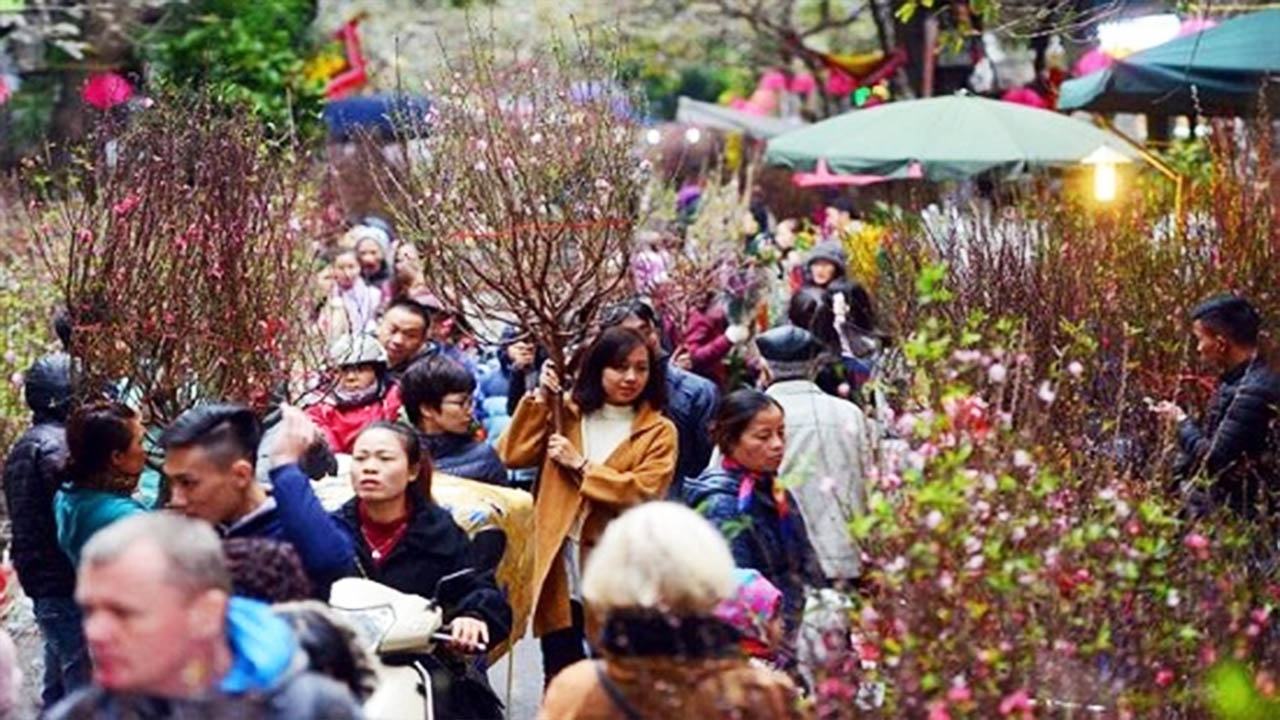 Chợ hoa Tết tại Hà Nội