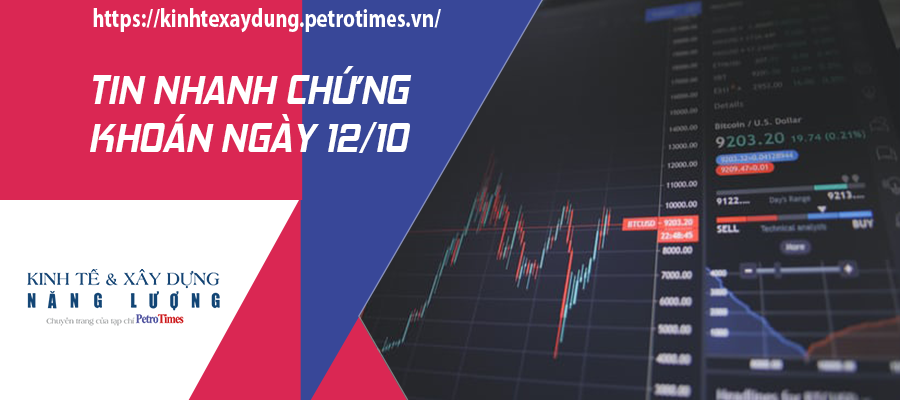 Tin nhanh chứng khoán ngày 12/10: VN Index nỗ lực giữ được sắc xanh