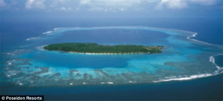 Poseidon sẽ được xây dựng ở ngoài bờ một hòn đảo tư ở Fiji.