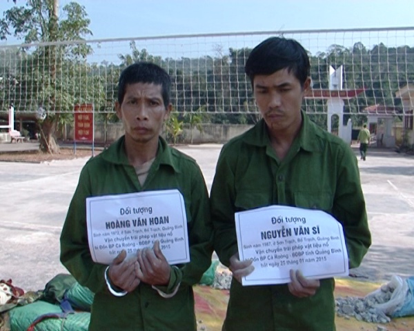 Quảng Bình: Bắt giữ hai đối tượng vận chuyển 670kg thuốc bom từ Lào về Việt Nam