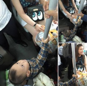 Cộng đồng mạng lên án cô gái xinh đẹp không nhường ghế xe bus cho em bé 2 tuổi