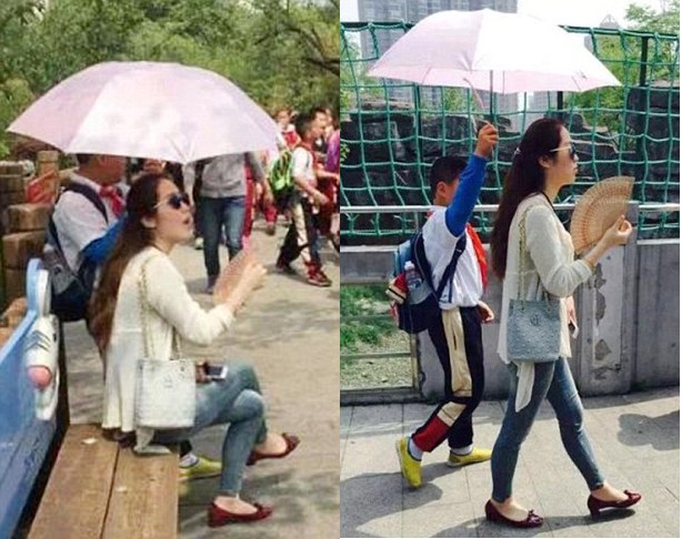 Phẫn nộ với hình ảnh học sinh cầm ô che nắng cho cô giáo