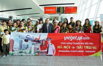 Đường bay Hà Nội - Đài Trung chính thức được Vietjet khai thác