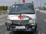 Xe cứu thương gây tai nạn trên cao tốc Trung Lương