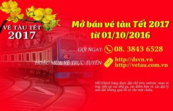 Đường sắt Sài Gòn bán vé tàu Tết Đinh Dậu 2017
