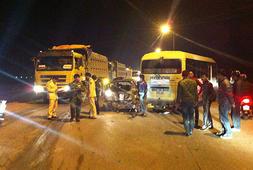 Bắc Giang: Tai nạn liên hoàn trên quốc lộ 1A