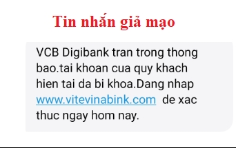 Cảnh báo hiện tượng lừa đảo mạo danh tin nhắn thương hiệu Vietcombank