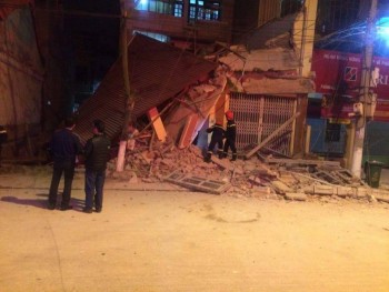 Nhà đột nhiên đổ sập ở thành phố Lạng Sơn