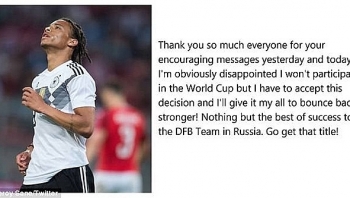 World Cup 2018: Leroy Sane gửi thông điệp sau cú sốc bị gạch tên