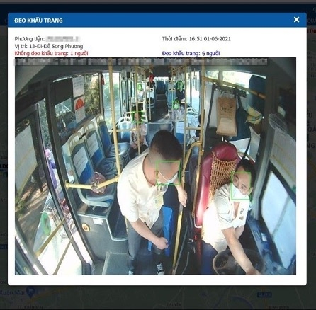 Công nghệ AI phát hiện người không đeo khẩu trang trên xe buýt