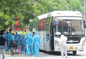 Phú Thọ đón hơn 200 công dân từ Bắc Giang về tỉnh cách ly