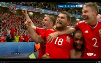 [VIDEO] Xứ Wales - Bỉ (3-1):'Chàng tí hon' vào Bán kết EURO 2016