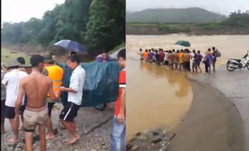 Phú Thọ: Người dân làm cáng tre đưa Bí thư xã đi cấp cứu