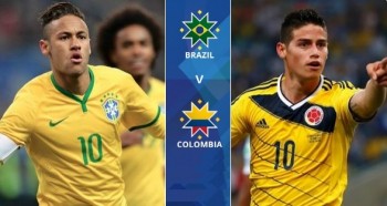Link xem trực tiếp bóng đá: Brazil vs Colombia