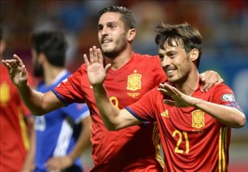 6 bàn thắng của Silva, Morata, Costa trận Tây Ban Nha thắng 8-0