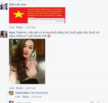 Dân mạng Việt Nam vào Facebook IS bán Sim, thuốc nở ngực
