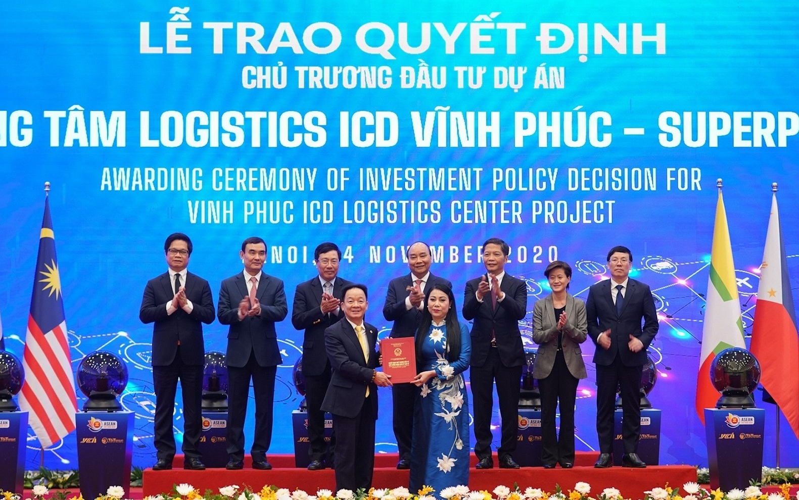 Thủ tướng khởi động mạng lưới logistics thông minh Asean (ASLN) với dự án đầu tiên "Trung tâm Logistics ICD Vĩnh Phúc" (SuperPort ™)