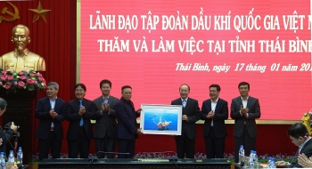 Chủ tịch HĐTV PVN Trần Sỹ Thanh làm việc tại tỉnh Thái Bình