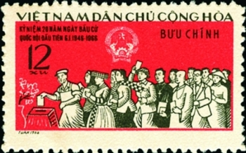 Bầu cử Quốc hội trên tem bưu chính