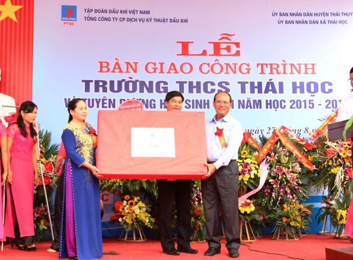 ptsc khanh thanh va ban giao cong trinh truong hoc tai thai binh