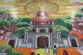 Bức tranh gốm cao kỷ lục Việt Nam